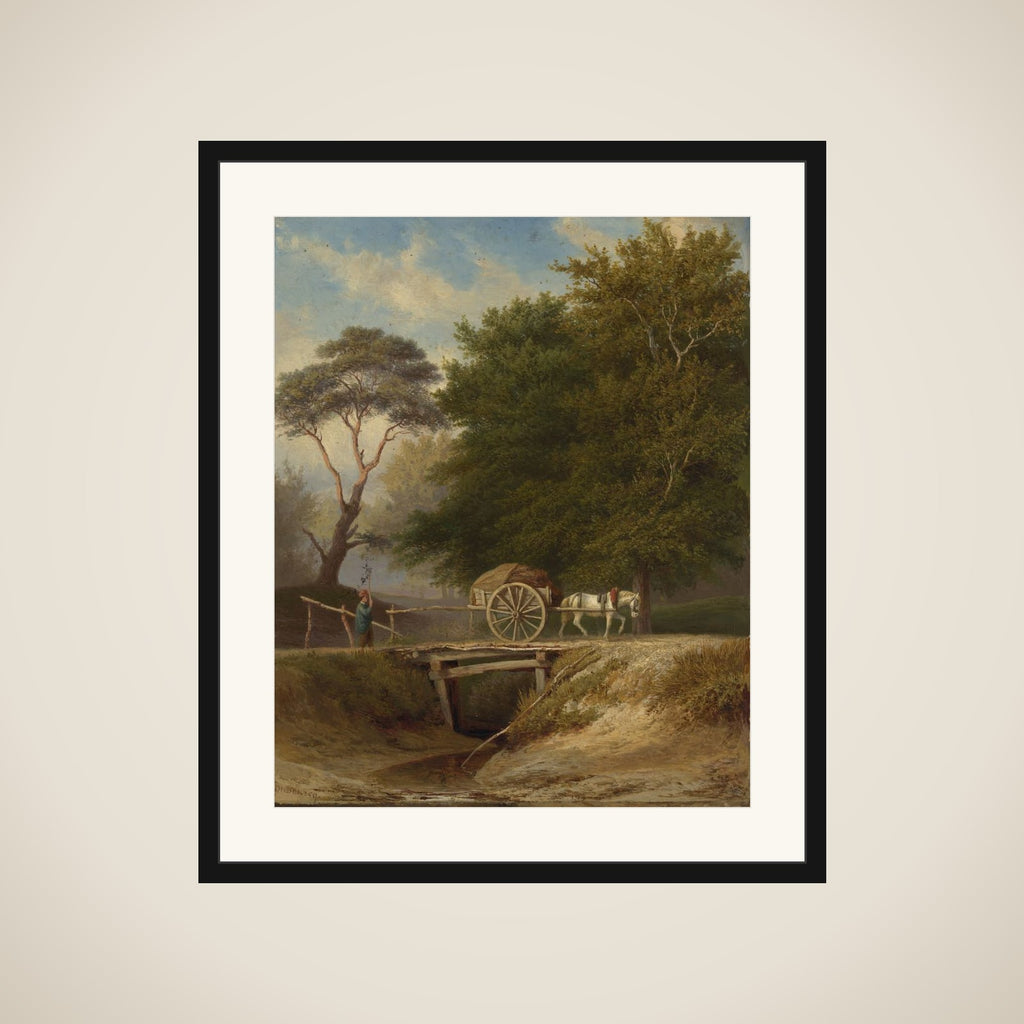Landscape with brug te Wolfheze framed