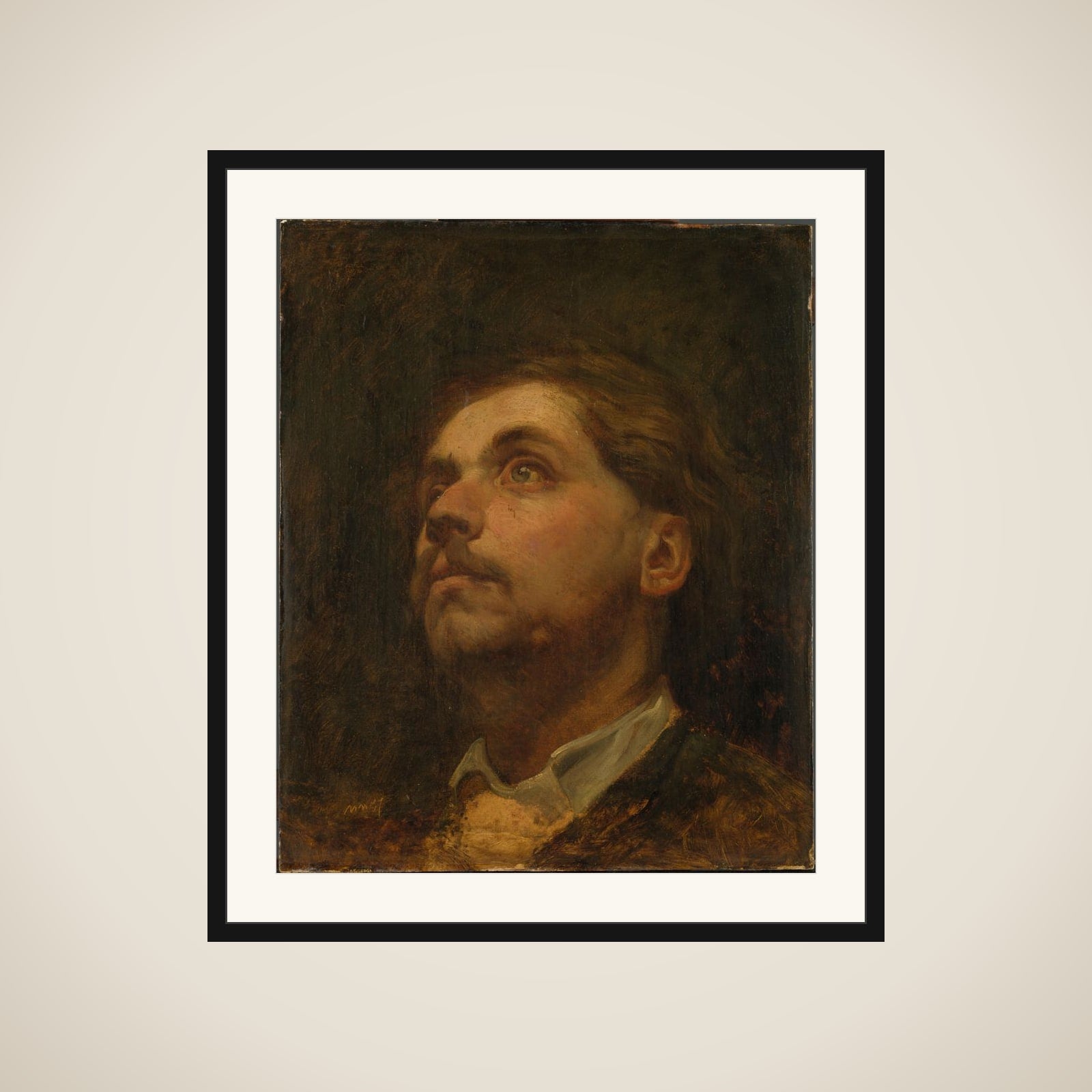 Portrait of Jacob Maris framed