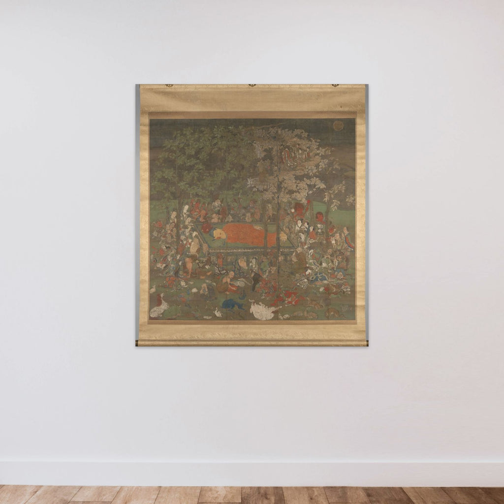 The Decease of the Historical Buddha unframed — shown to scale