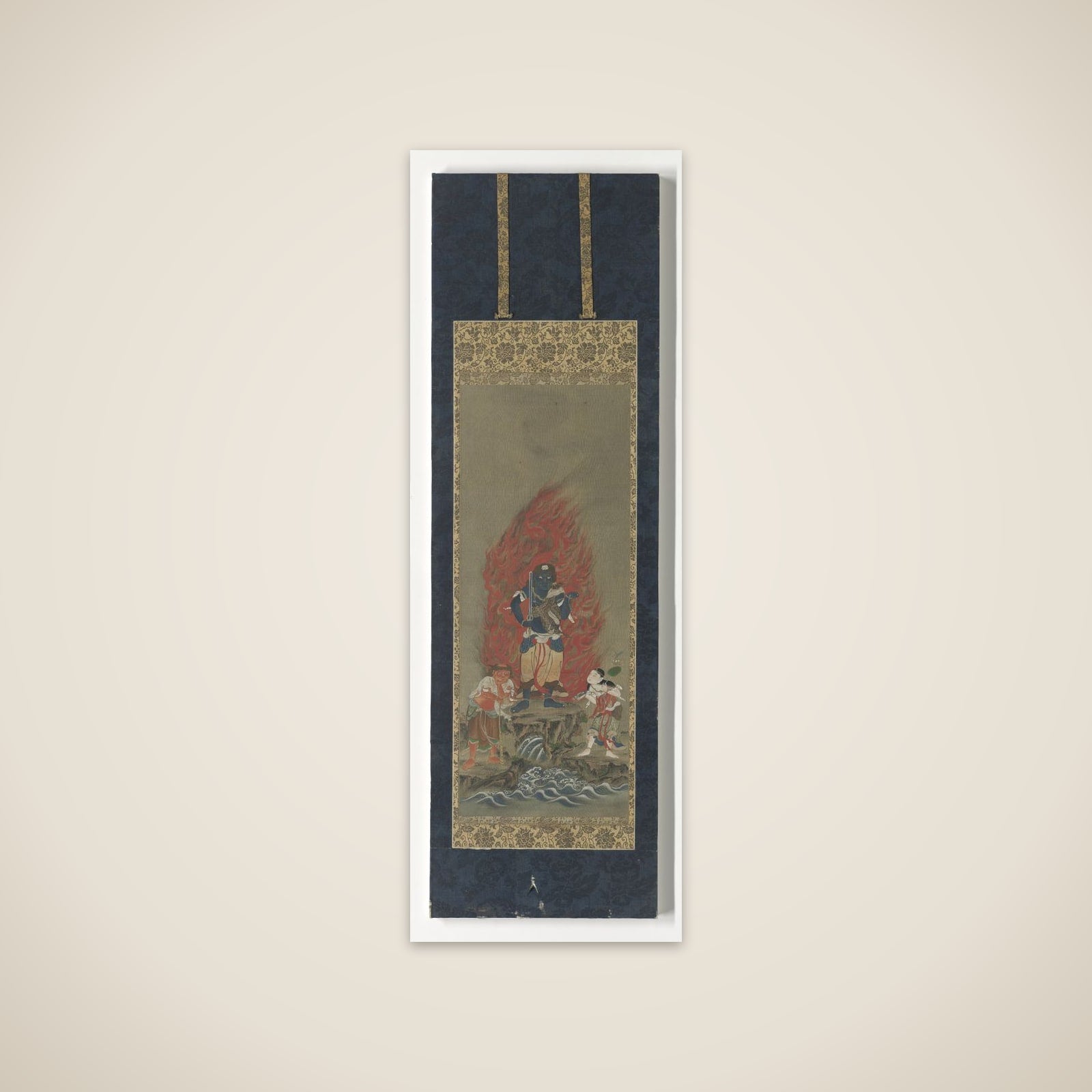 Fudōmyōō with attendants Kongara dōji and Seitaka dōji unframed print