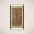 Peonies and Irises on a Rock framed