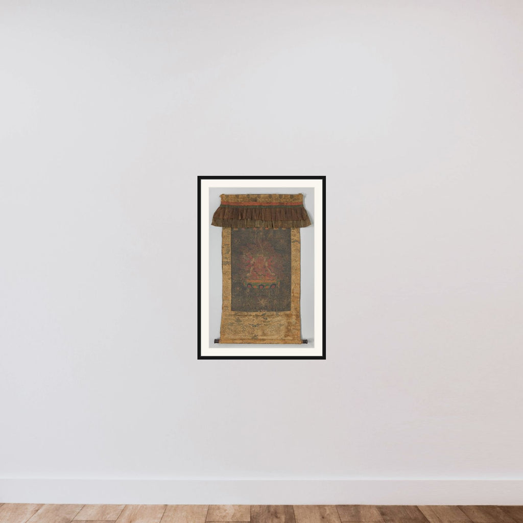Tangka met een vorostelling van Hayagriva framed — shown to scale