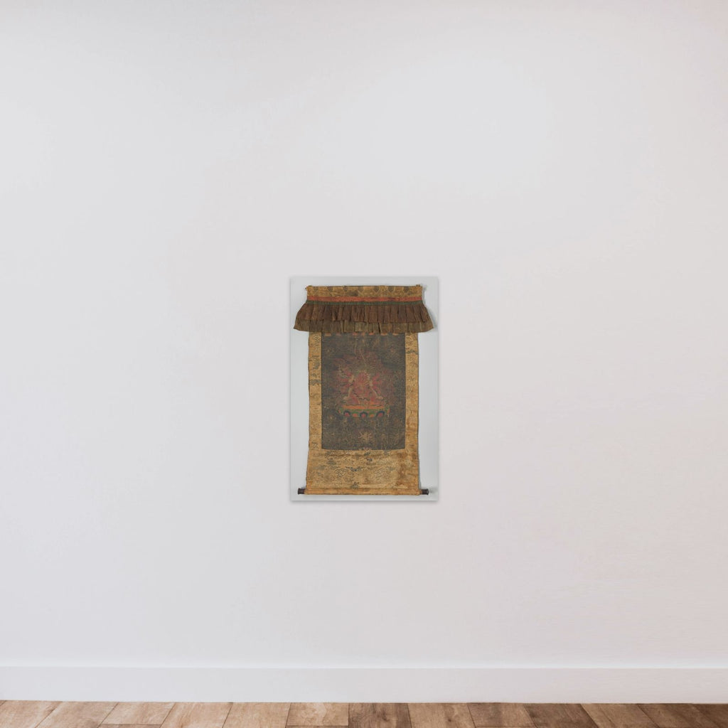 Tangka met een vorostelling van Hayagriva unframed — shown to scale