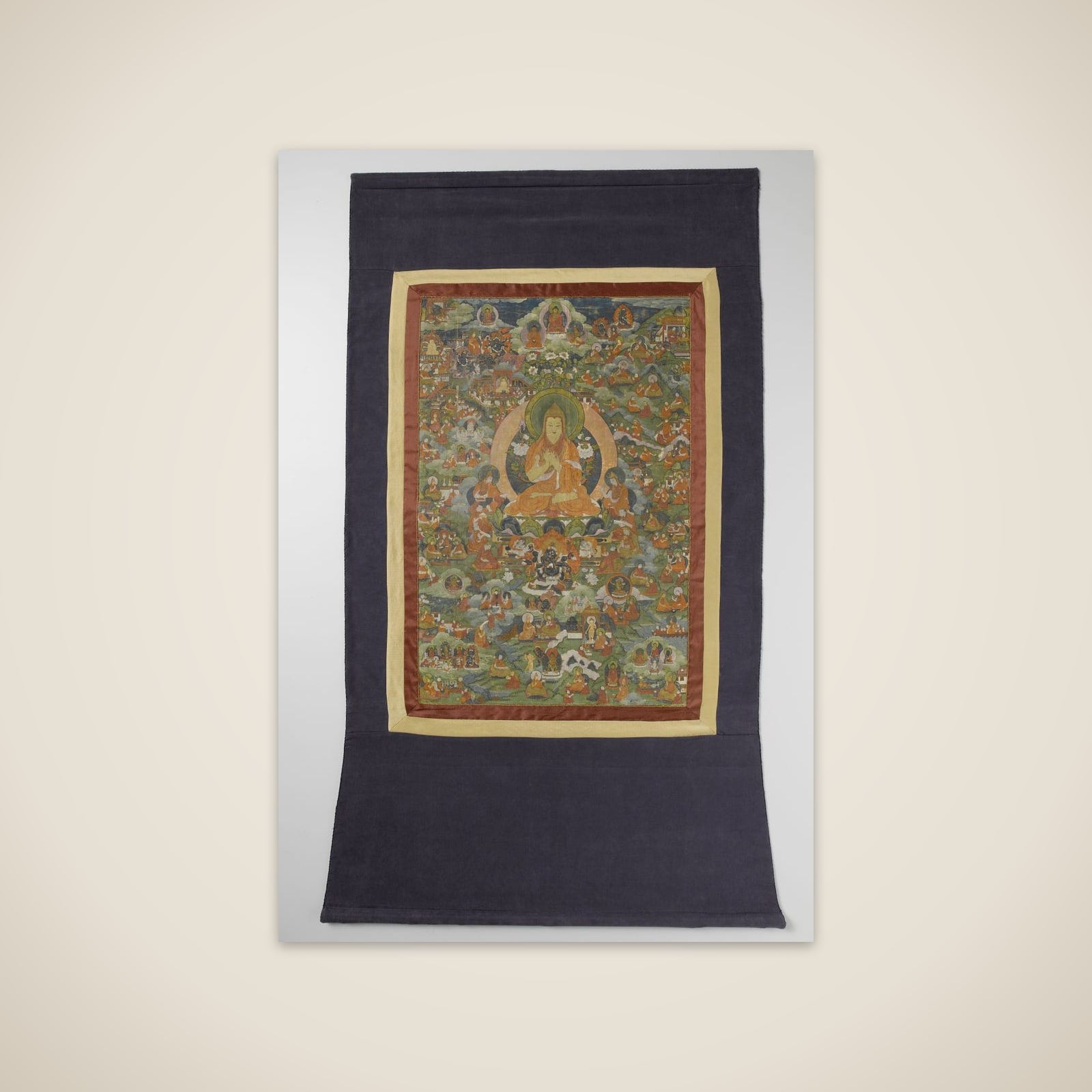 Thang-ka, centrale figuur Tsong-kha-pa unframed print