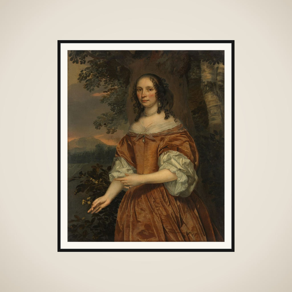 Portrait of Maria de Witte Françoisdr (1616-70) framed