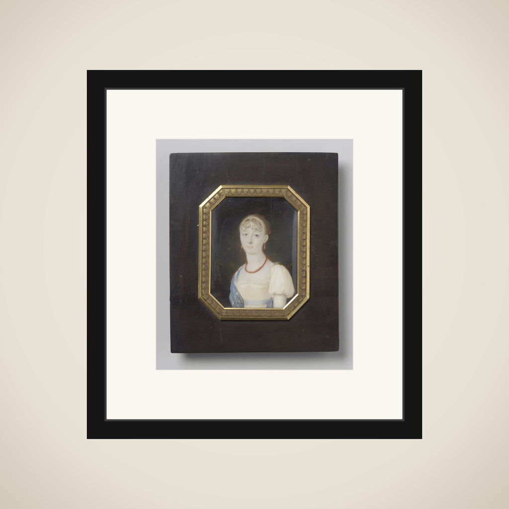 Portret of jonkvrouw Johanna Cornelia Mollerus (1792-1844) framed