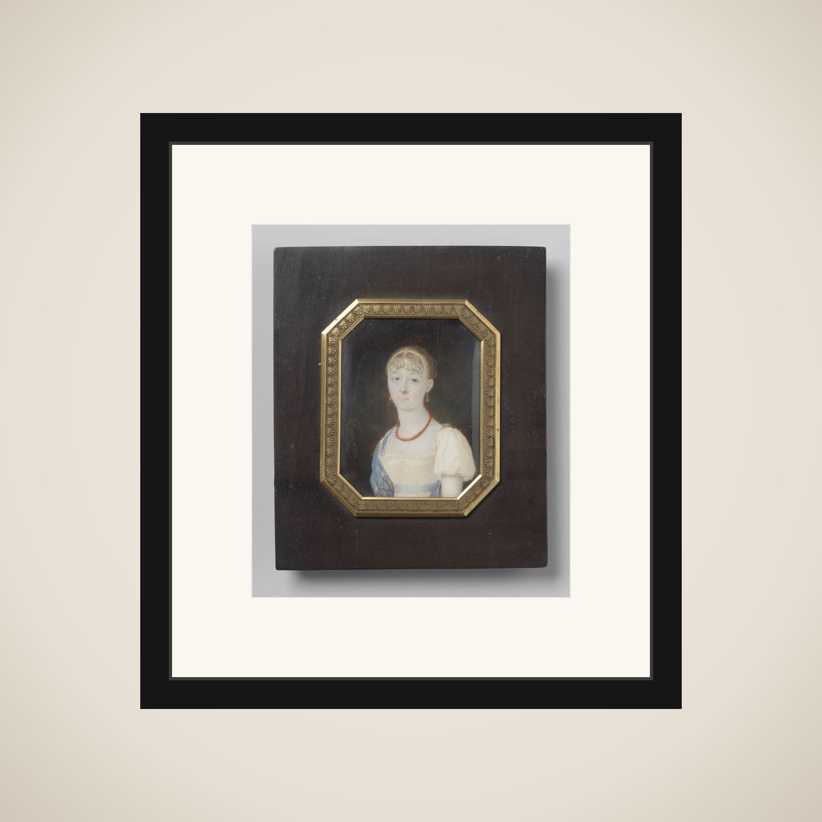 Portret of jonkvrouw Johanna Cornelia Mollerus (1792-1844) framed