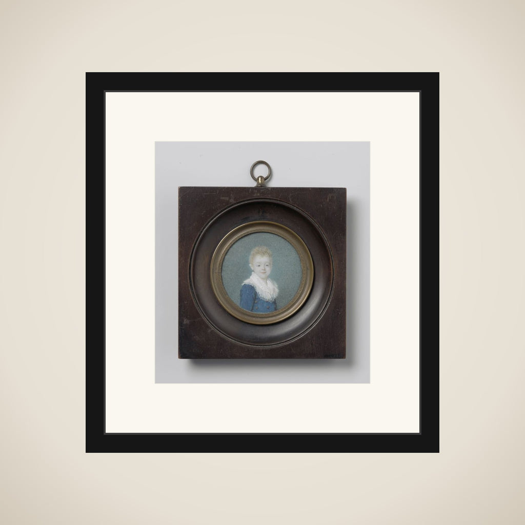 Portrait of a six-year-old Boy of the Bus Family framed