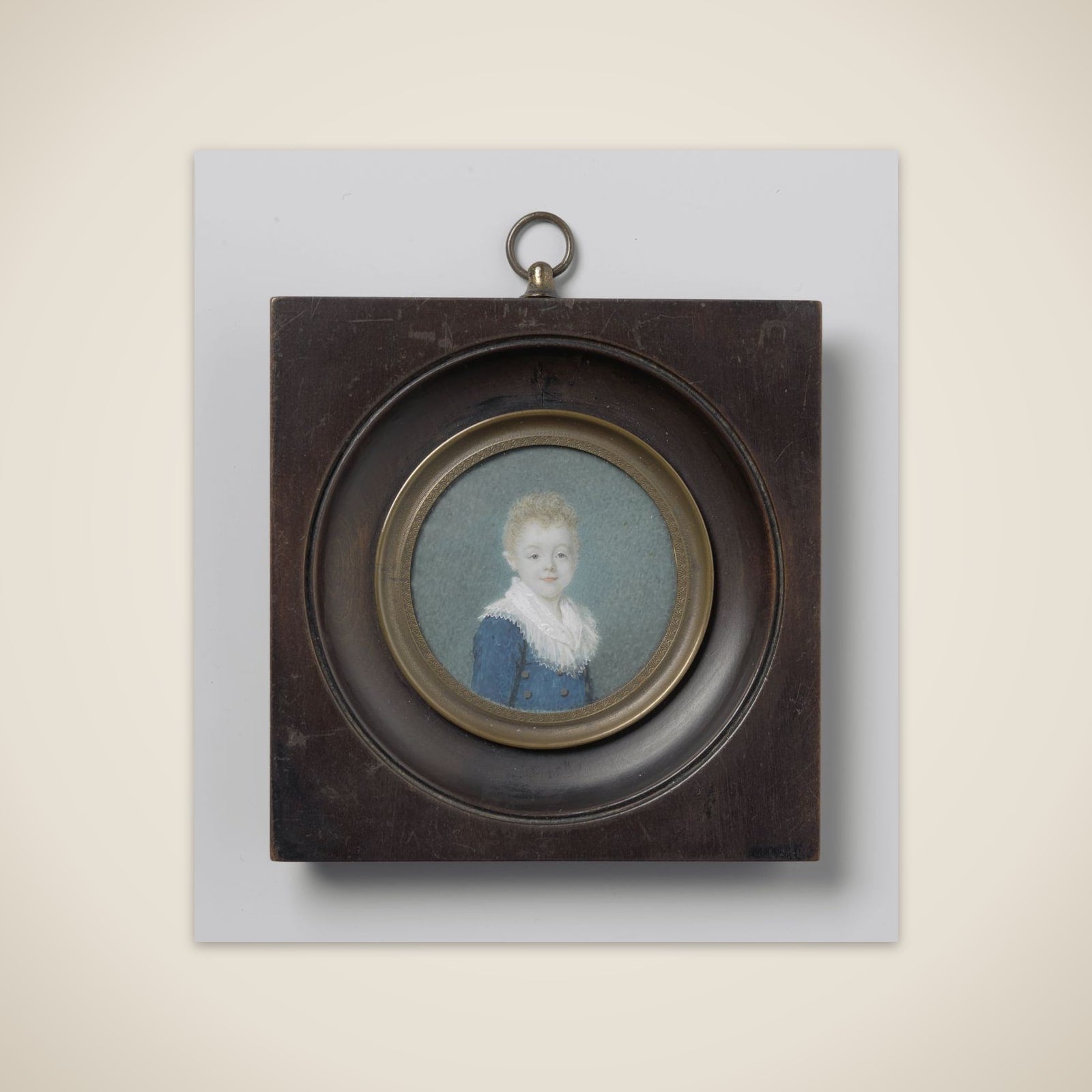 Portrait of a six-year-old Boy of the Bus Family unframed print