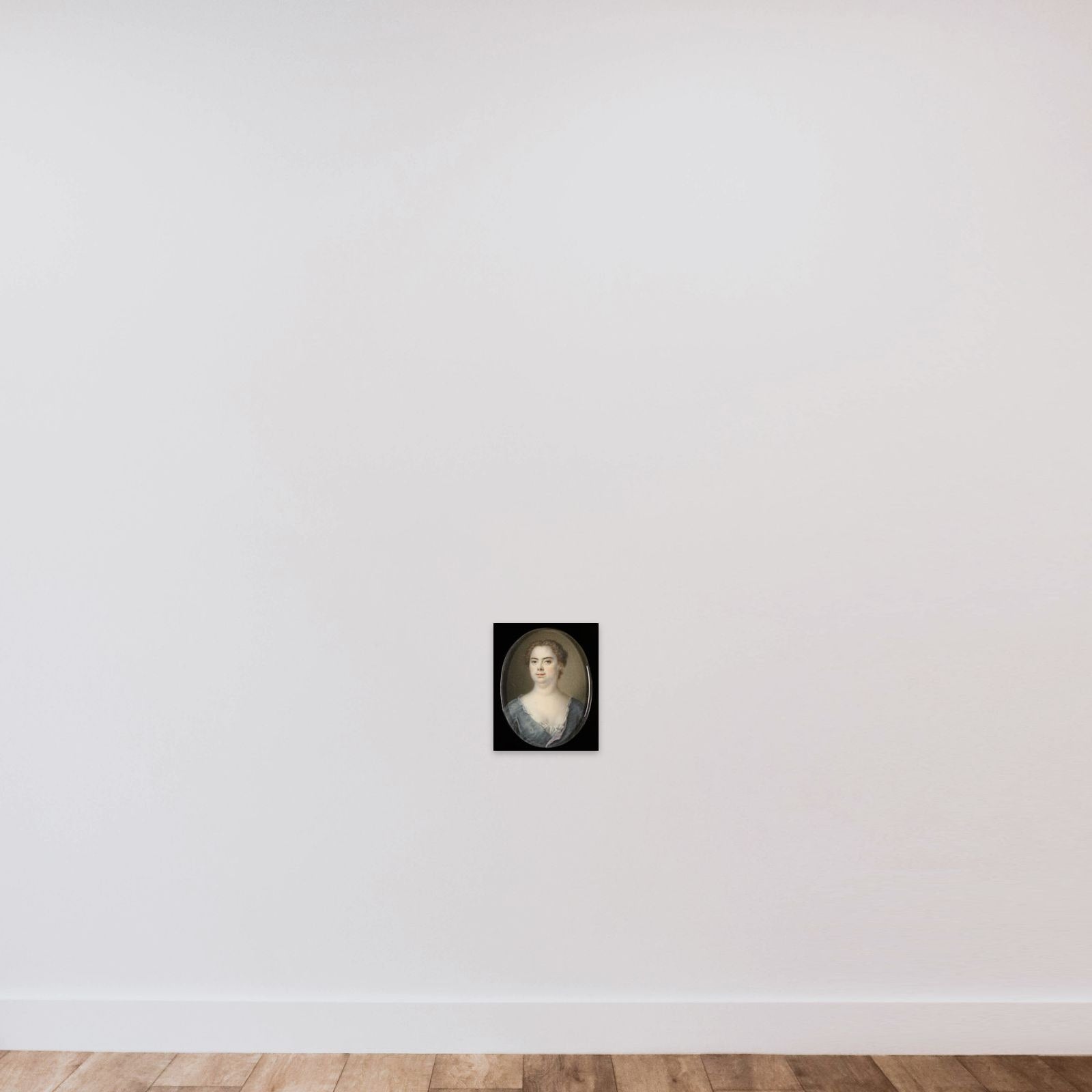 Portrait of Esther Winter, Wife of Balthasar Denner unframed — shown to scale