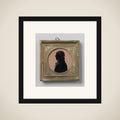 Silhouet portret van een man framed