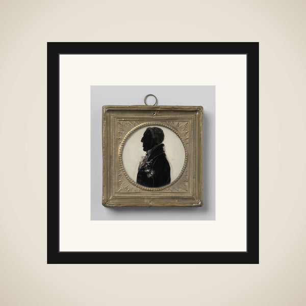 Silhouet portret van Arthur Wellesley, Duke of Wellington (1769-1852) framed