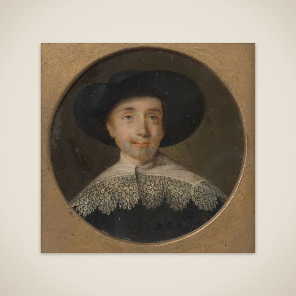 Portrait of een man in zeventiende-eeuwse kleding unframed print
