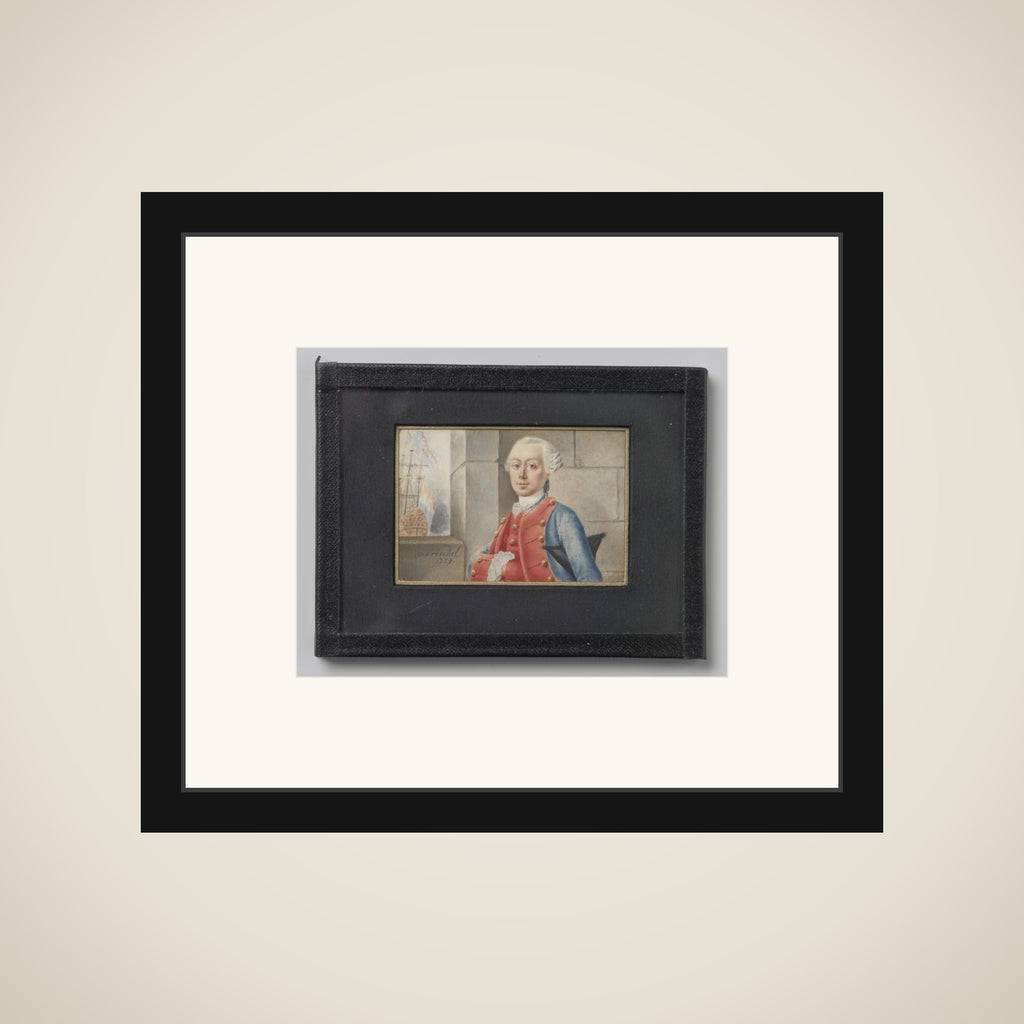 Portrait of een zeeofficier framed