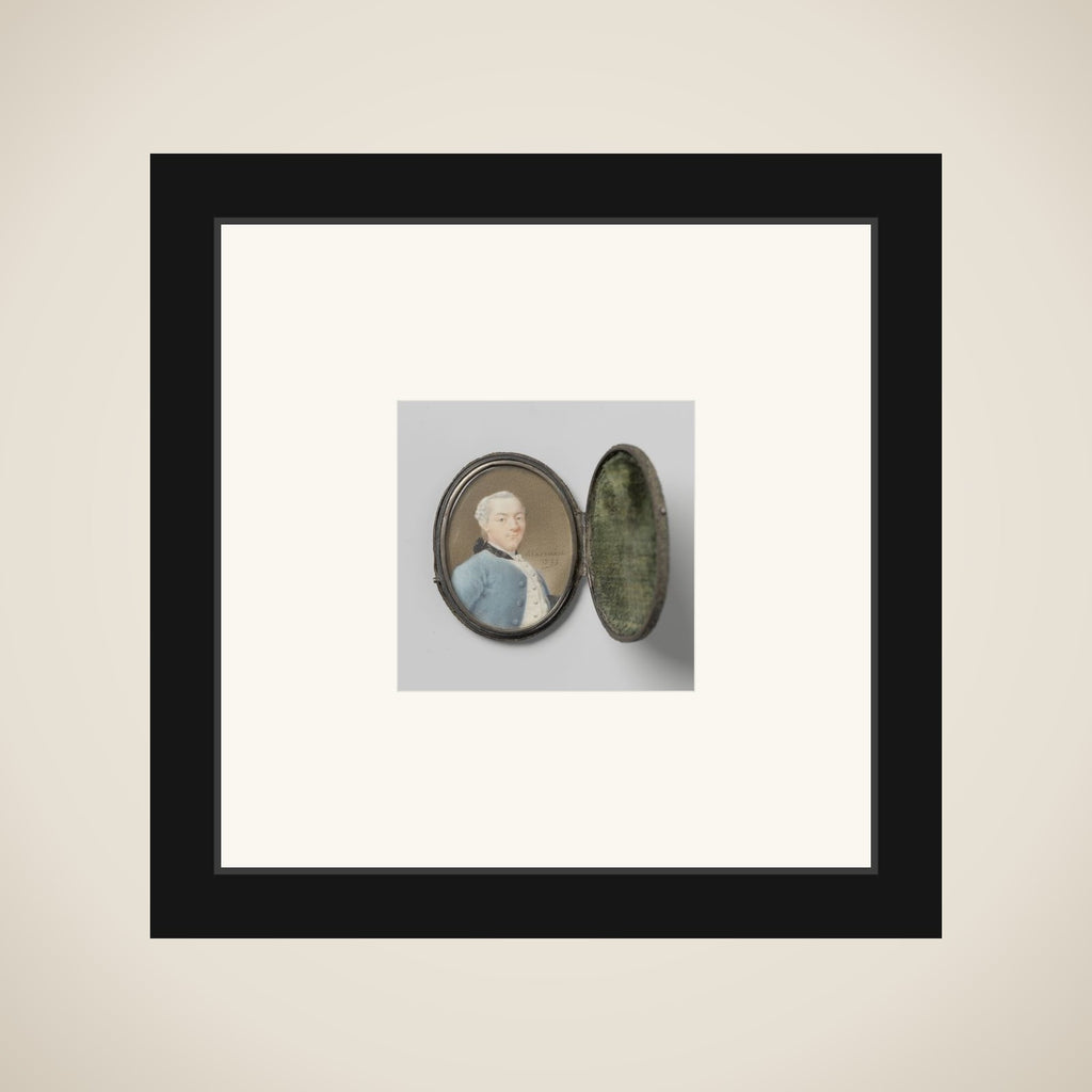Portrait of een man framed