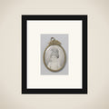 Portrait of een girl with een 'valhoedje' framed