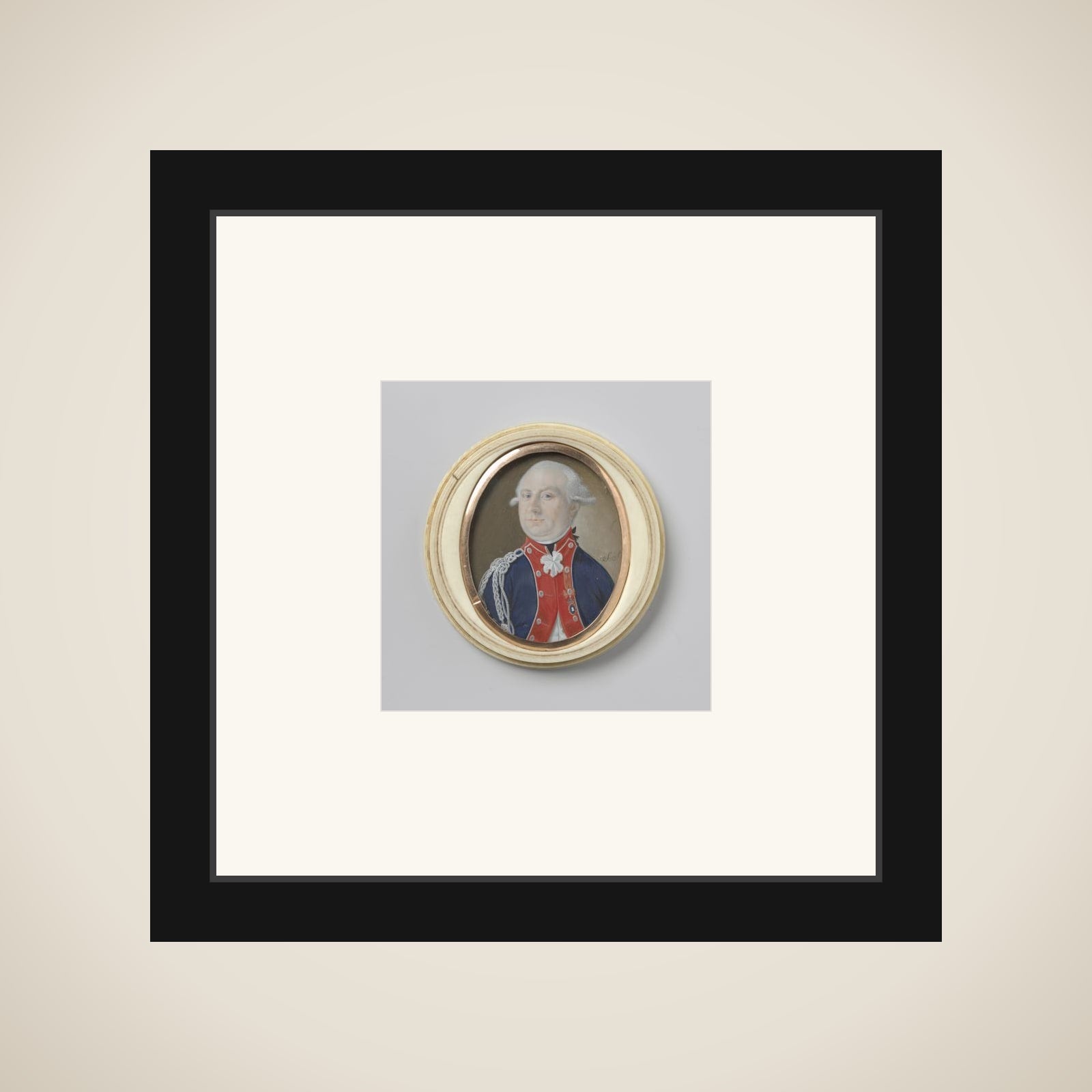Portrait of een officier, vermoedelijk R.T. van Kruissen framed