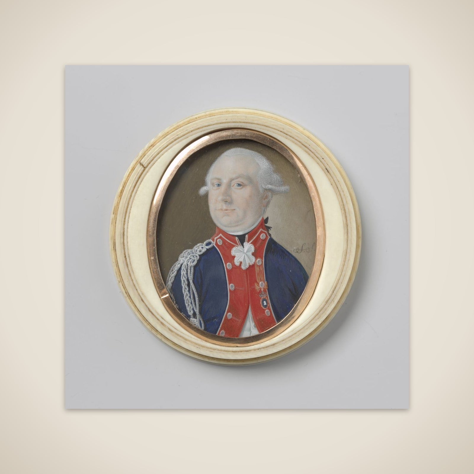 Portrait of een officier, vermoedelijk R.T. van Kruissen unframed print