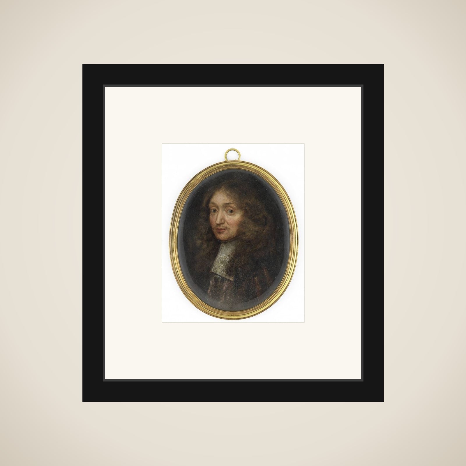 Portrait of een man framed