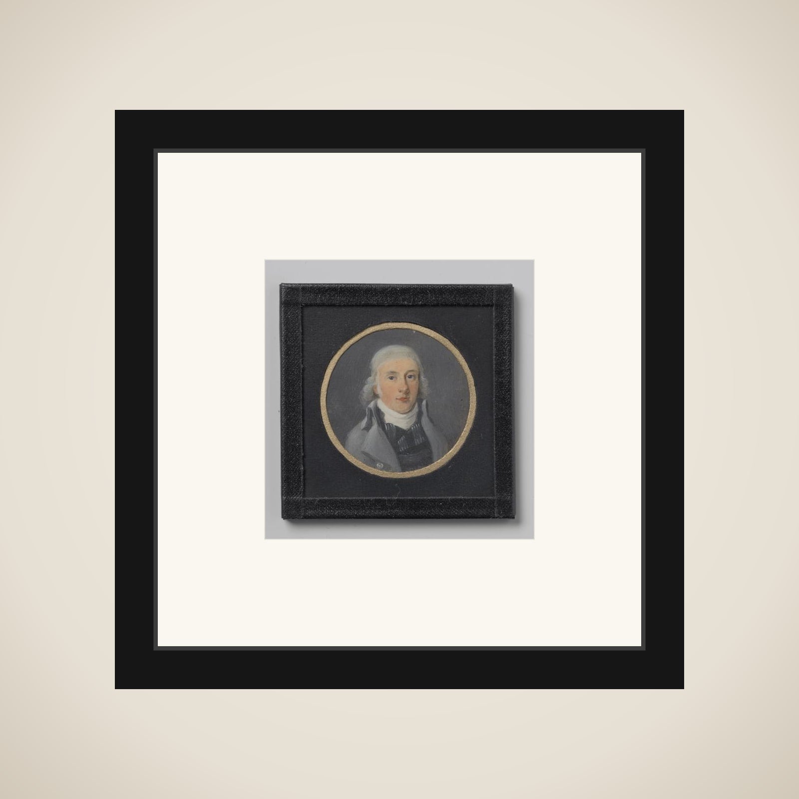 Portrait of een man framed