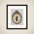 Silhouet portret van een boy framed