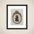 Silhouet portret van een man framed