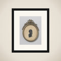Silhouet portret van een girl framed