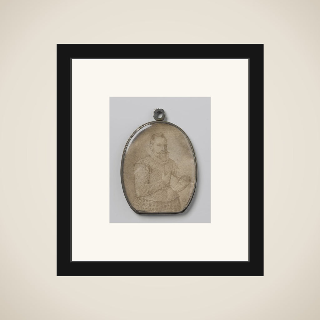 Portrait of een man framed