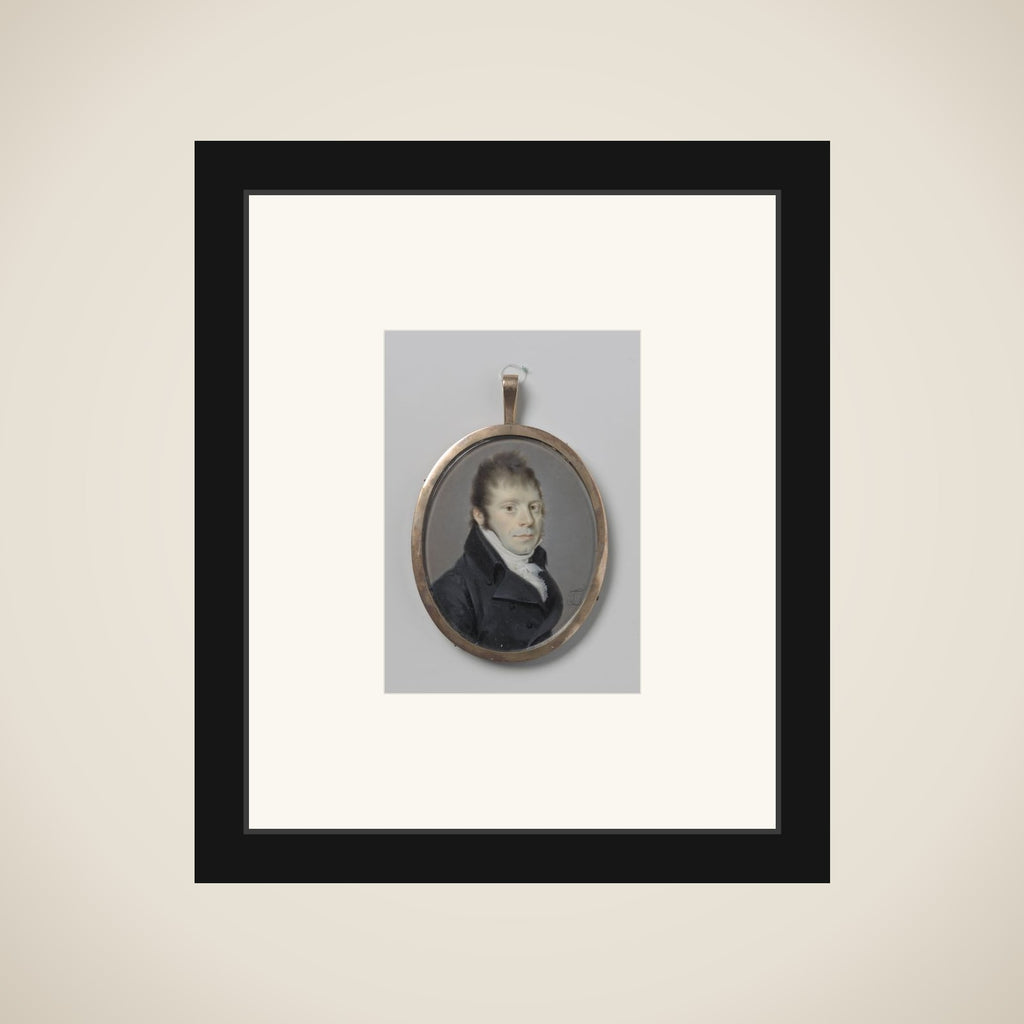 Portrait of een man framed