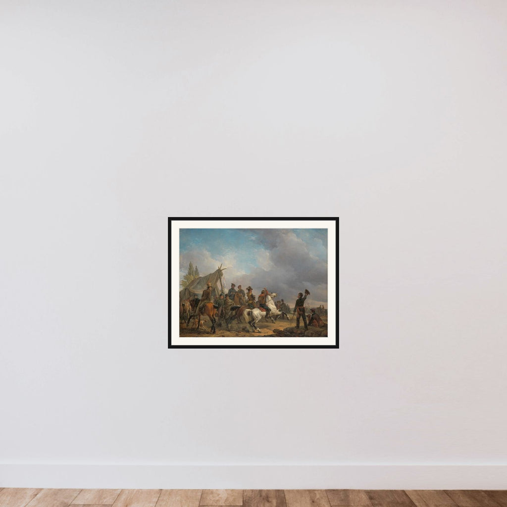 The Horse Race framed — shown to scale
