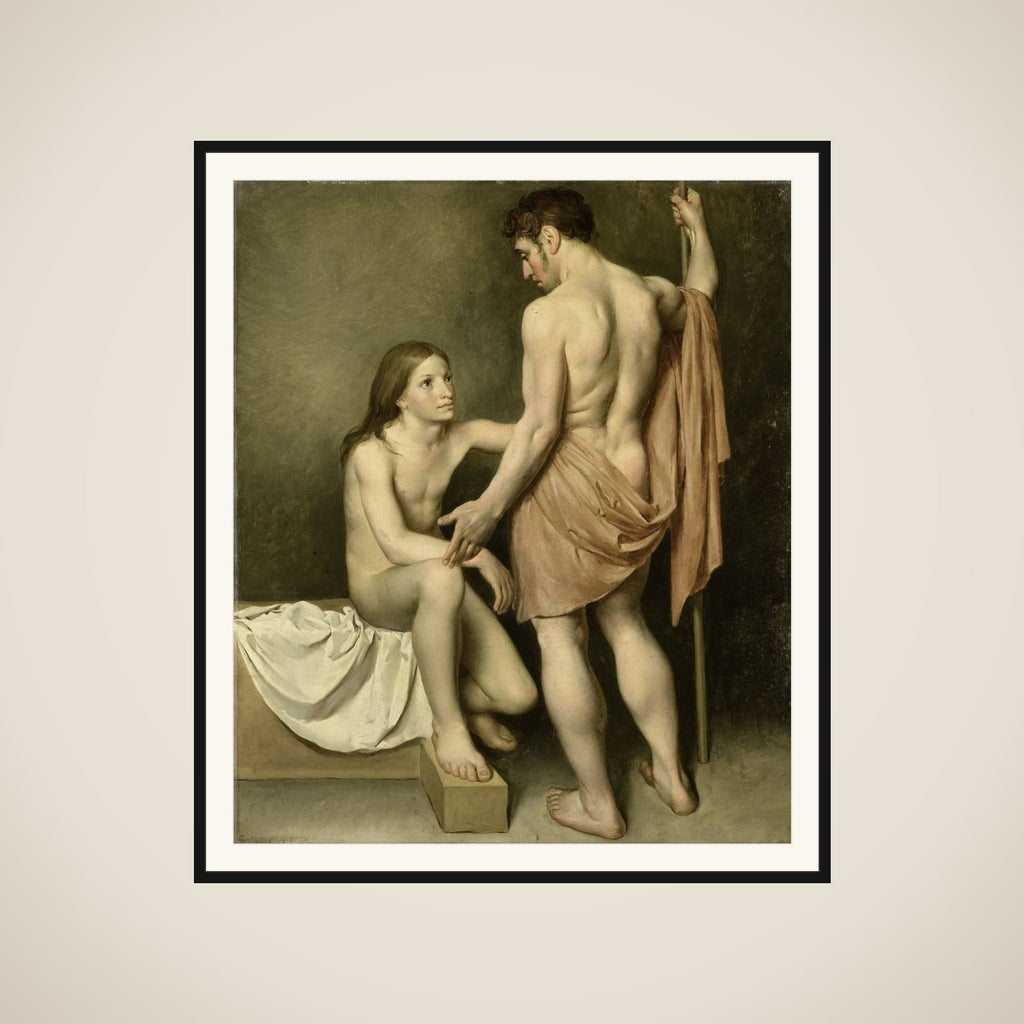 Academic Study of a Man and a Woman framed