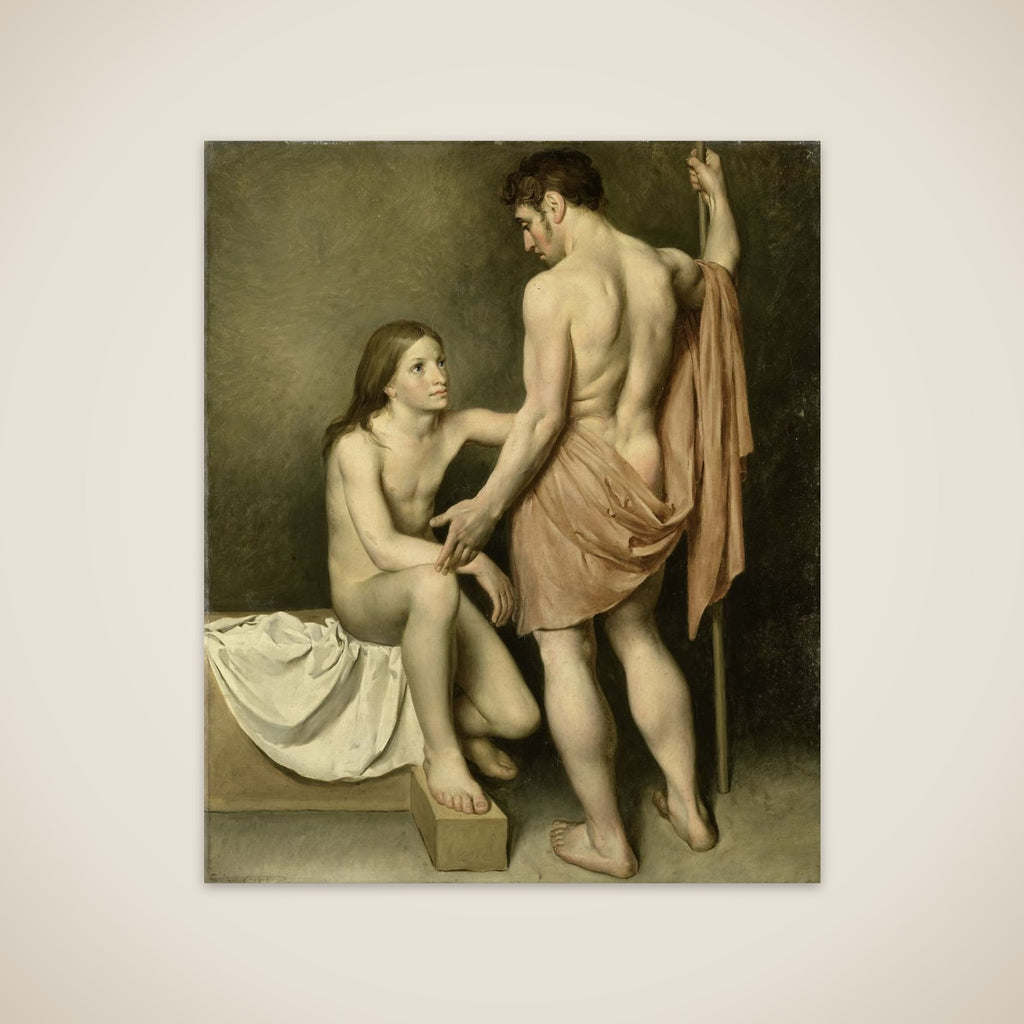 Academic Study of a Man and a Woman unframed print