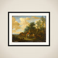 Halting at a Roadside Inn framed