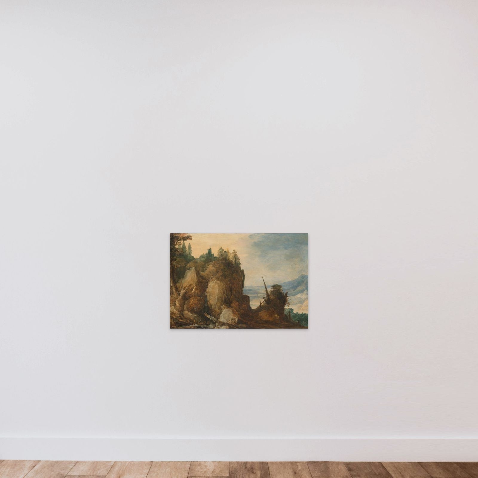 Mountain view unframed — shown to scale
