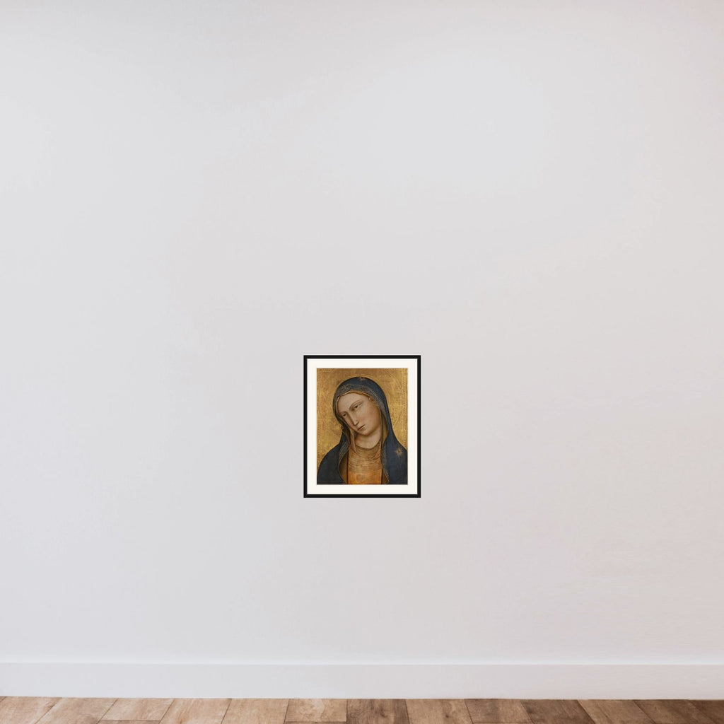 Bust of Saint Mary (formerly entitled Madonna) framed — shown to scale