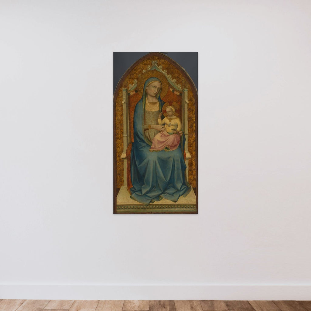 Virgin and Child unframed — shown to scale