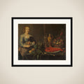 Servant by a Larder Table framed
