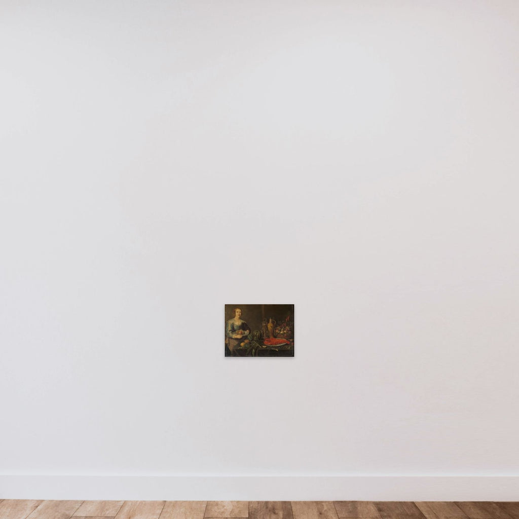 Servant by a Larder Table unframed — shown to scale