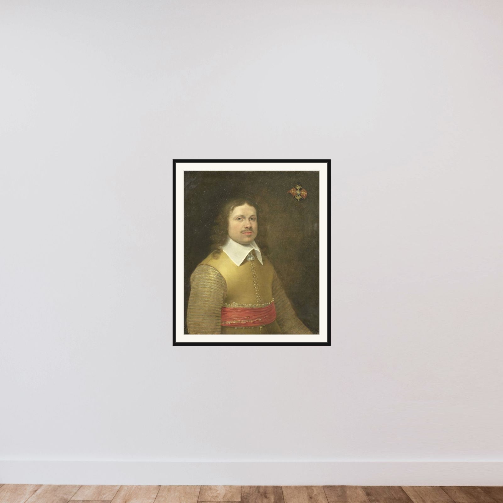 Portrait of Herman van der Hem van Nederstein (died 1671) framed — shown to scale