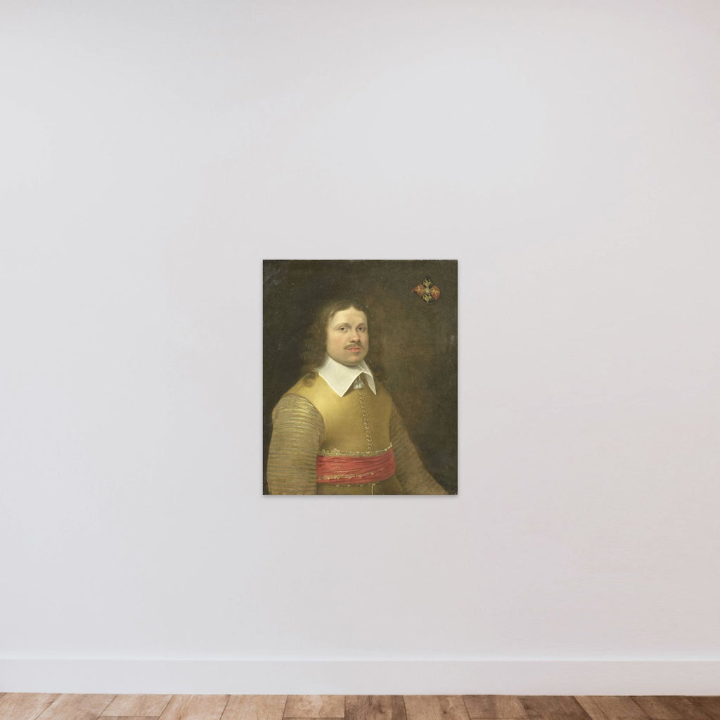 Portrait of Herman van der Hem van Nederstein (died 1671) unframed — shown to scale