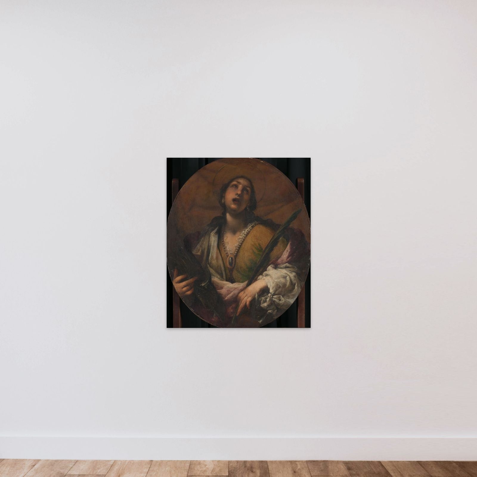 Saint Catherine unframed — shown to scale