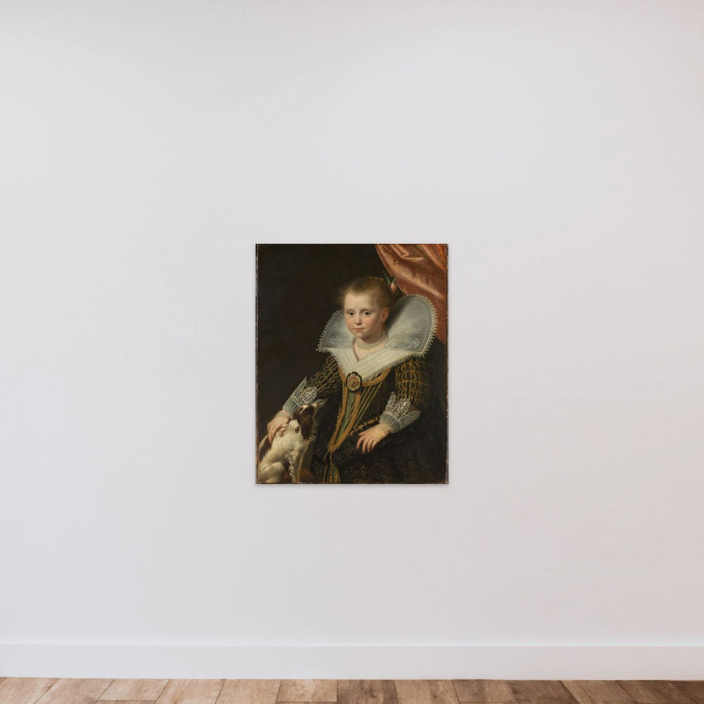 Portrait of a Girl, Known as ‘The Little Princess’ unframed — shown to scale