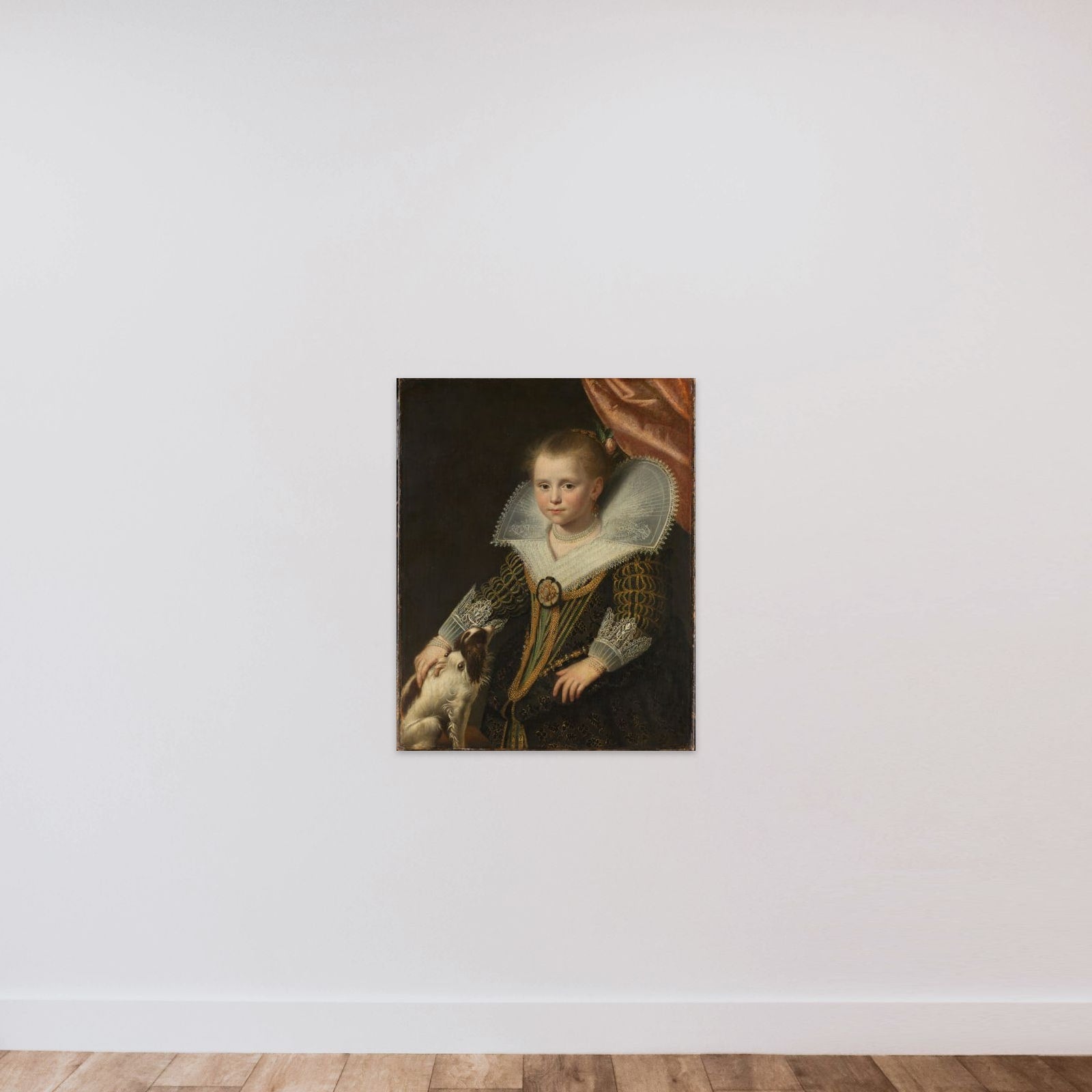 Portrait of a Girl, Known as ‘The Little Princess’ unframed — shown to scale