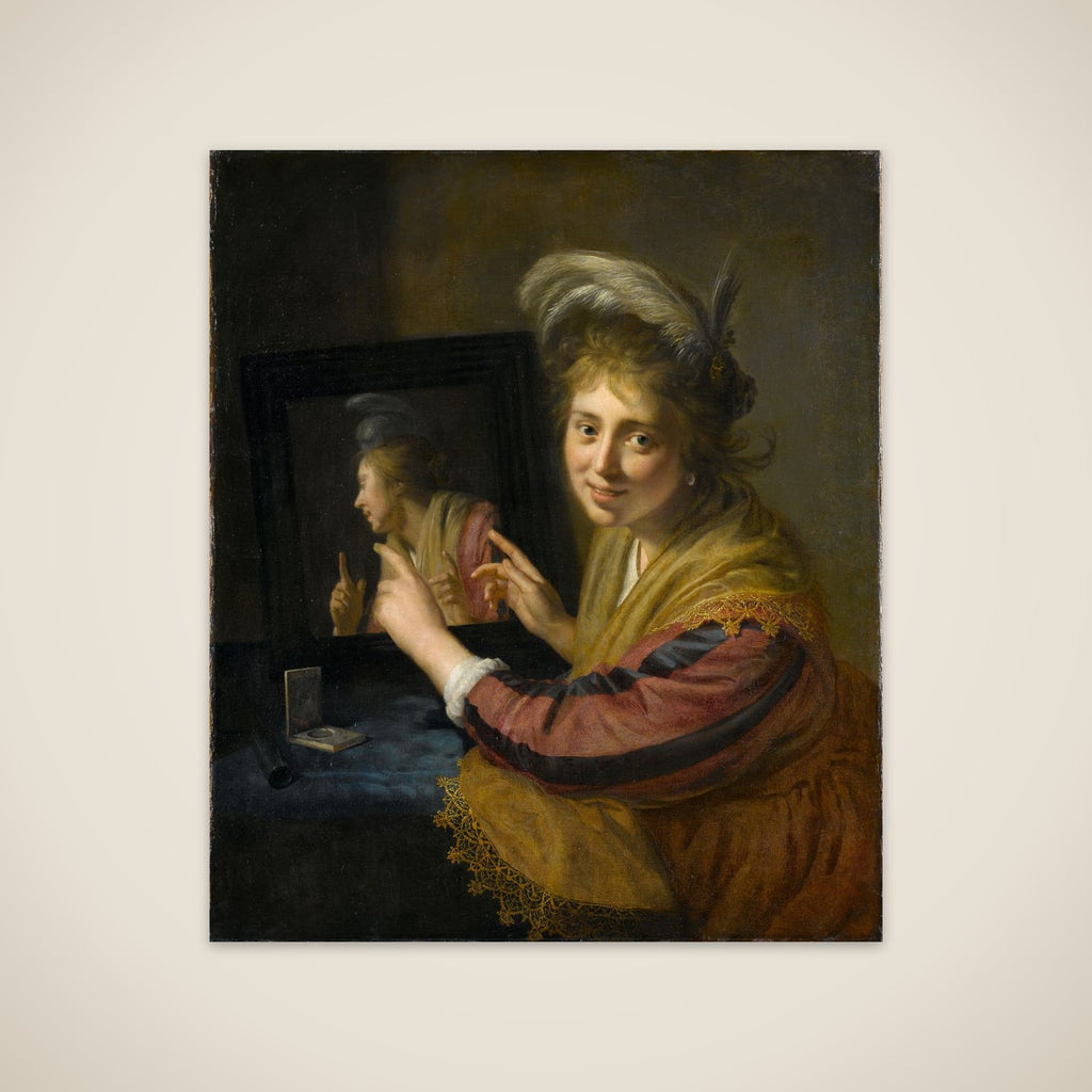 Girl at the Mirror unframed print