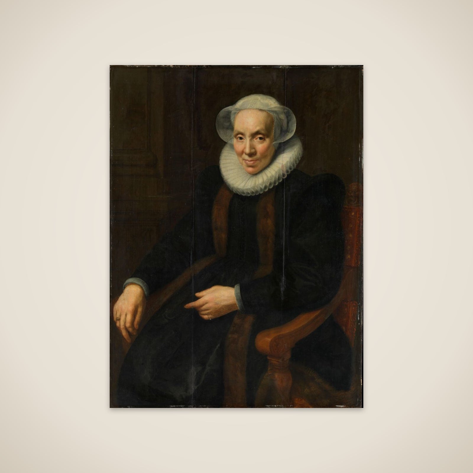Portrait of Maria van Utrecht (c. 1552/53-1629). Wife of Johan van Oldenbarnevelt unframed print