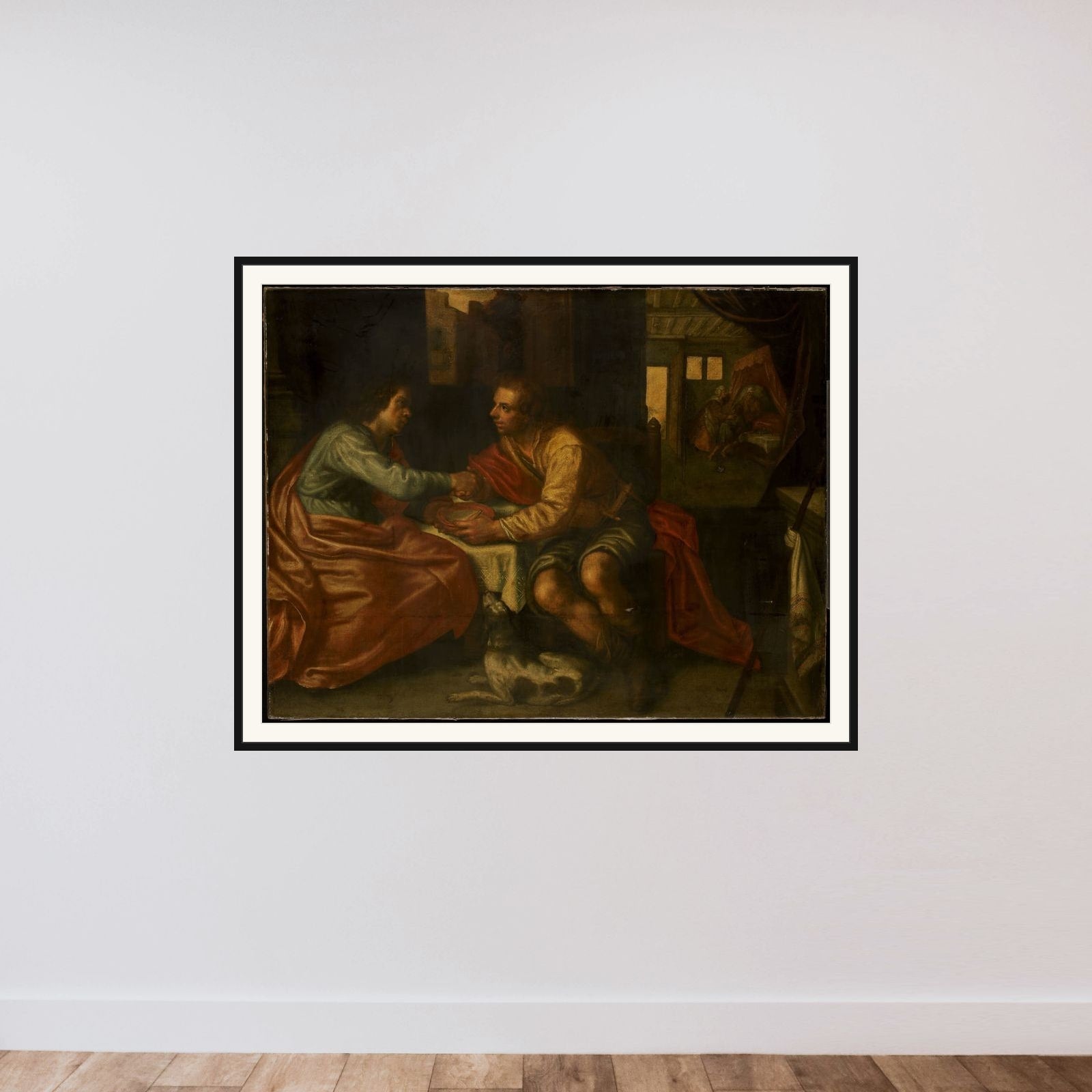 Esau selling his Birthright framed — shown to scale