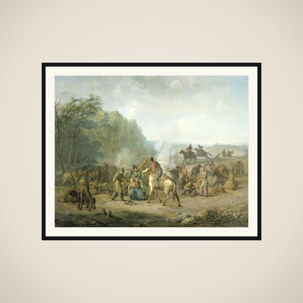 Cossack Bivouac, 1813 framed