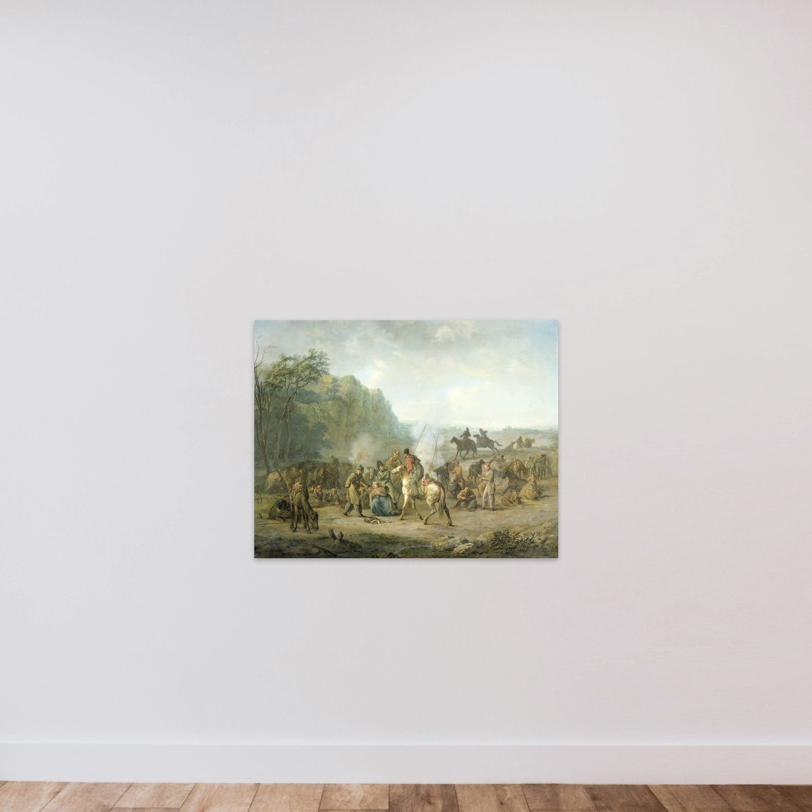 Cossack Bivouac, 1813 unframed — shown to scale