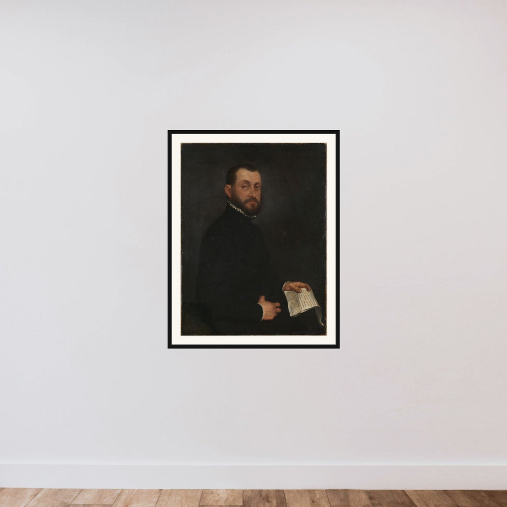 Portrait of a Man framed — shown to scale