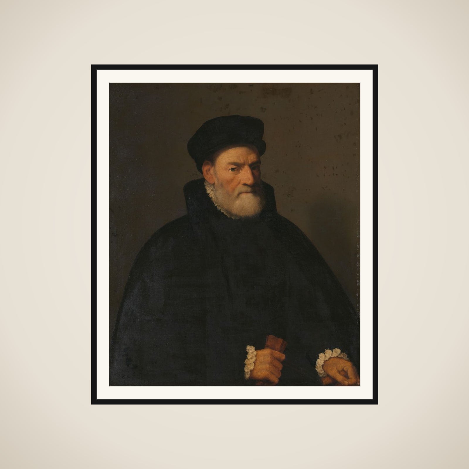 Portrait of an Old Man, probably Vercellino Olivazzi, Senator from Bergamo framed